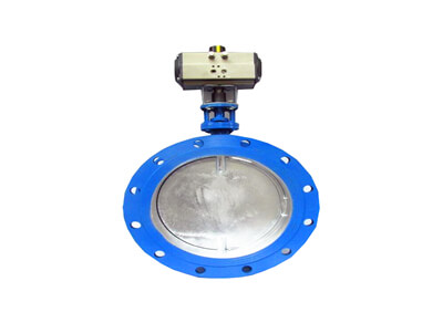 不銹鋼D671X對(duì)夾式氣動(dòng)蝶閥圖