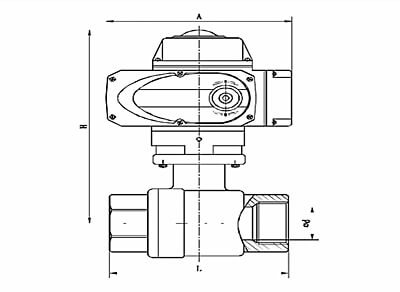 電動二片式球閥結(jié)構(gòu)